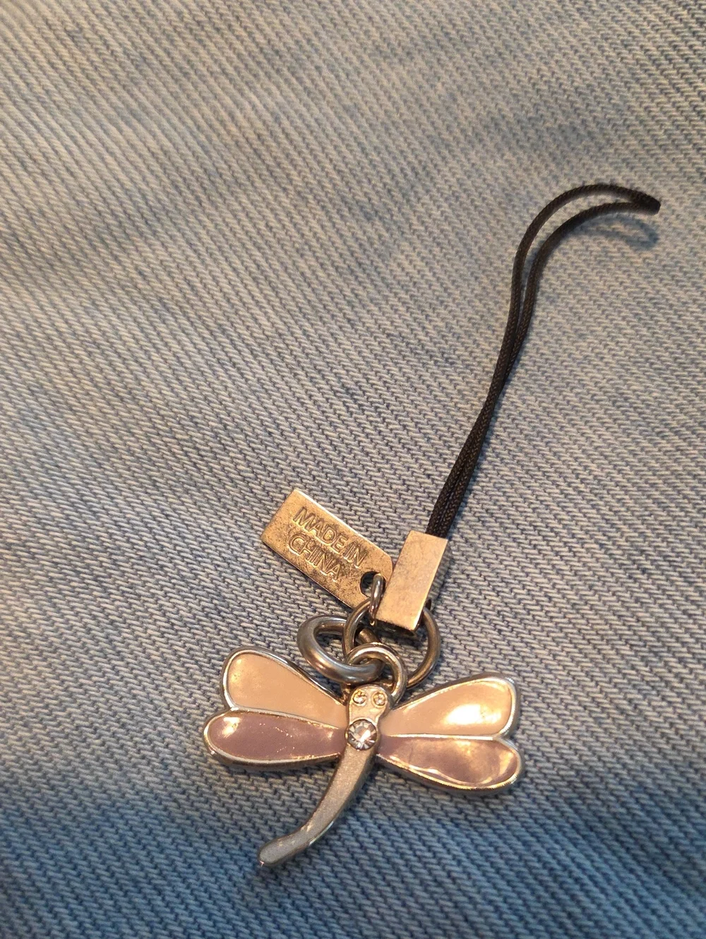 Vtg. COACH Enamel Dragonfly Purse Charm